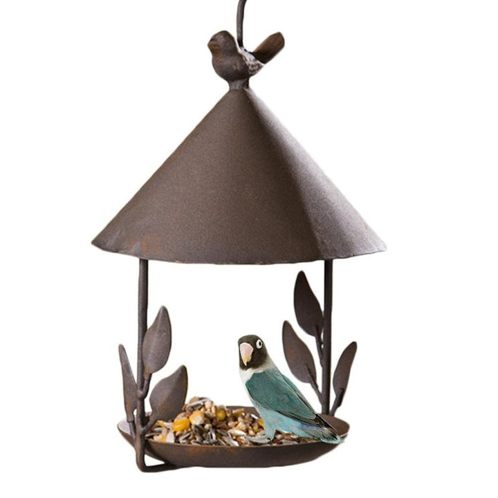Embrace Nature with Our American Made Old Wrought Iron Bird Feeder