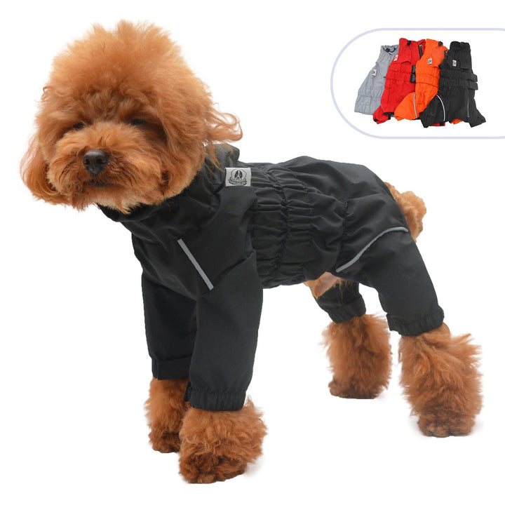 Keep Your Pup Dry and Stylish with Our Pet Four-legged Dog Outdoor Clothing Raincoat