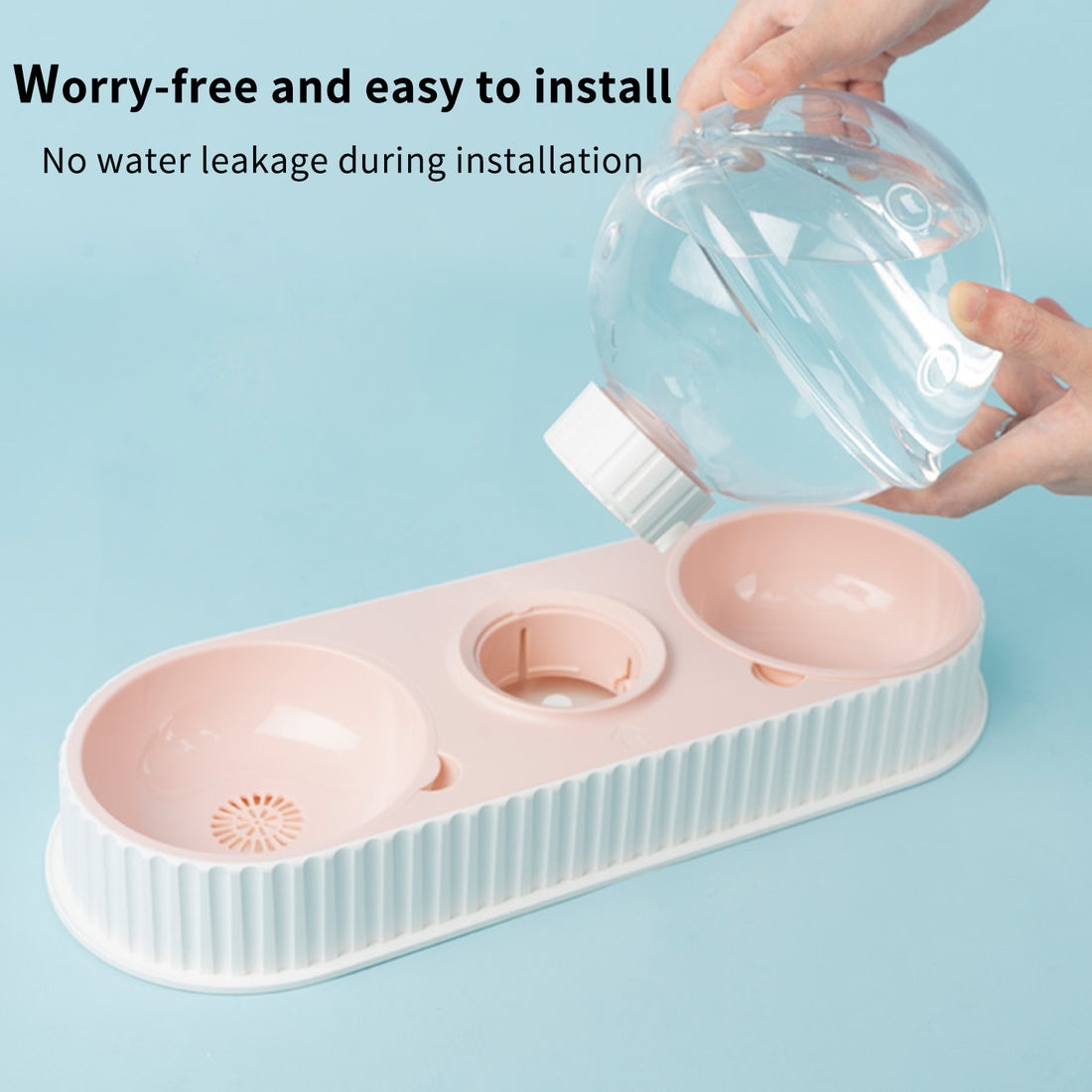 Plastic Pet Feeding Drinkers Cat Automatic Feeder