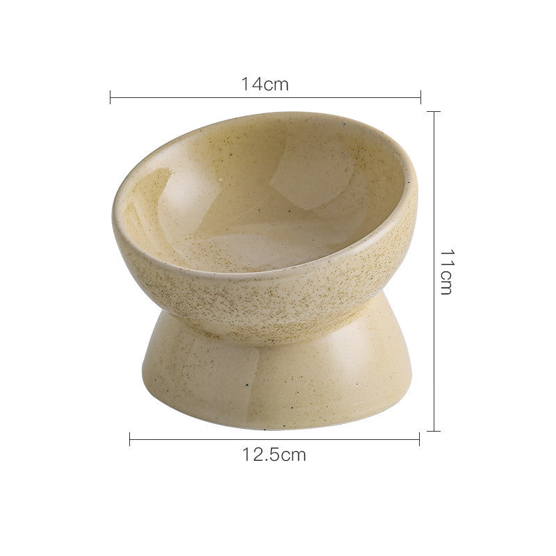 Pet Ceramic Neck Guard Cat Bowl