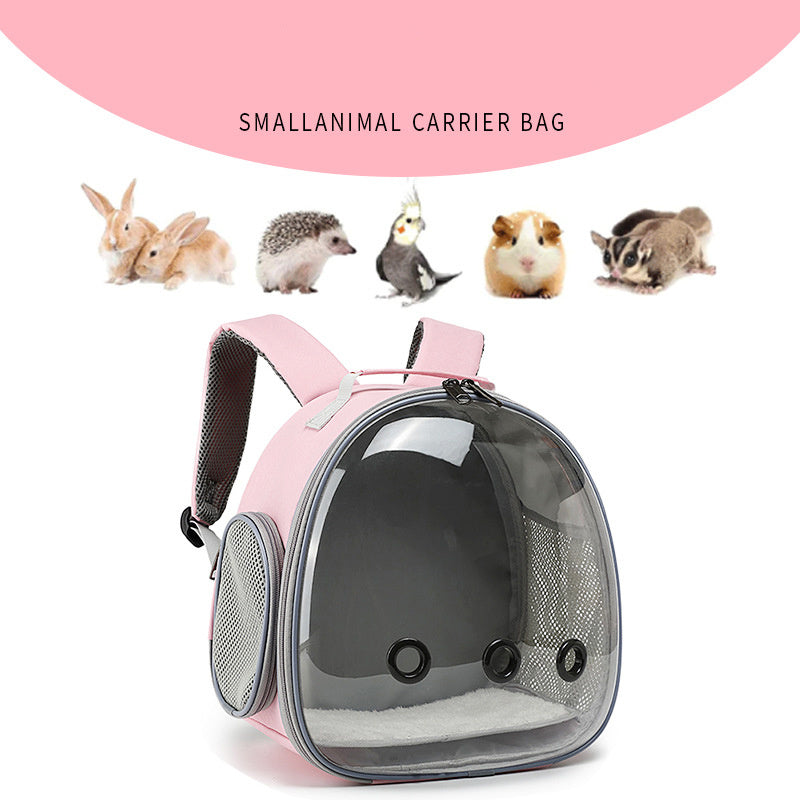Pet Backpack Hamster Carrier Transparent