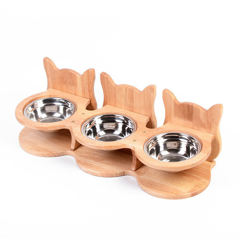 Meow Fairy Ceramic Cat Bowl Tall Pet