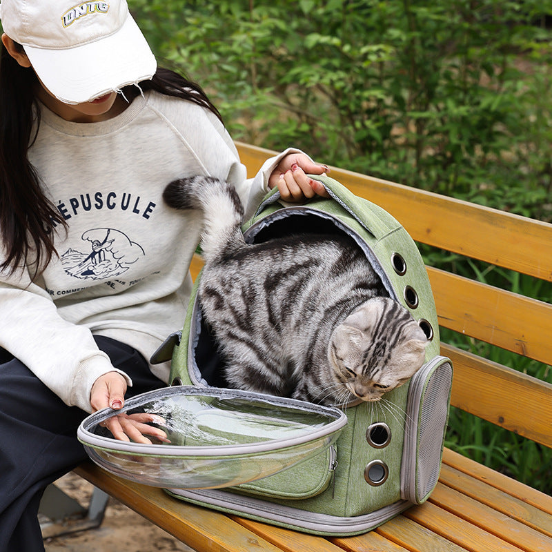 Portable Pet Transparent Space Capsule Backpack