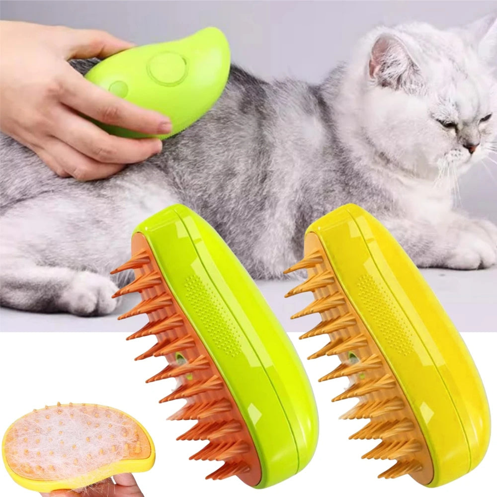 3 In 1 Cat Steam Brush Steamy Dog Brush