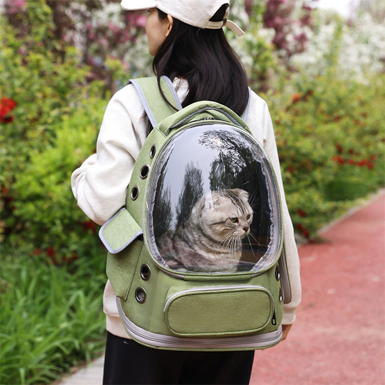 Portable Pet Transparent Space Capsule Backpack