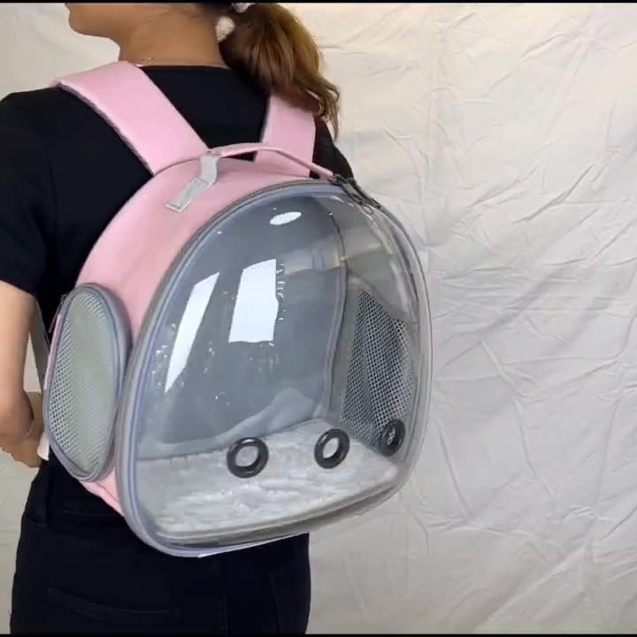 Pet Backpack Hamster Carrier Transparent