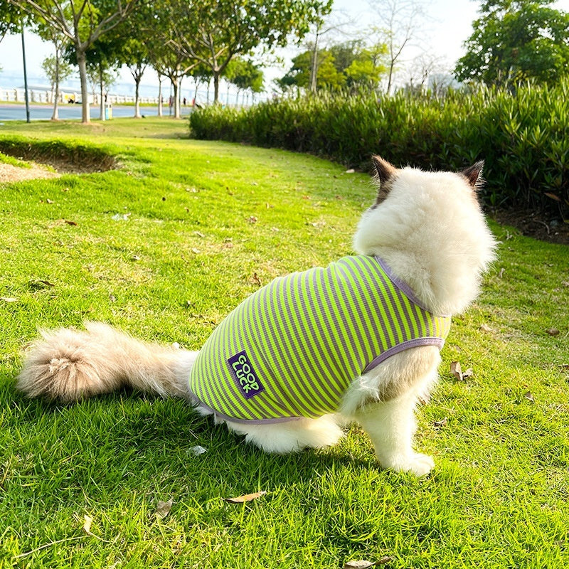 Cool Breathable Stripes Vest Pet Clothes